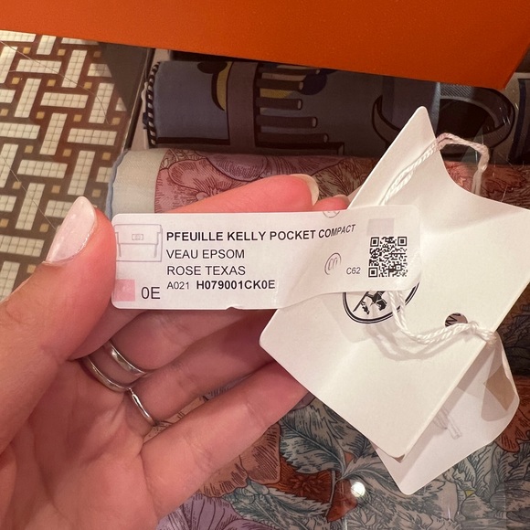 Hermes Kelly Pocket Compact Wallet Rose Texas | NIB - Picture 6 of 12